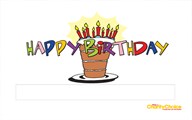 Click to preview the Birthday Cake Wide certificate